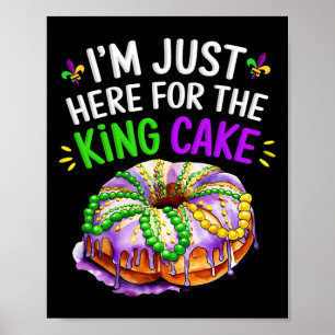 Póster Estoy aquí por el gracioso Mardi Gras D del Pastel