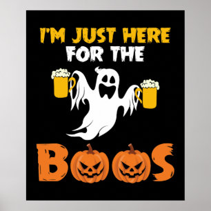 Póster Estoy aquí por la divertida Halloween de Boos