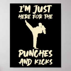 Póster Estoy Aquí Solo Por Los Puñetazos Kickboxing Kickb