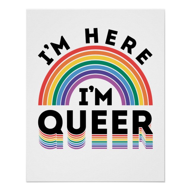 Póster Estoy aquí soy el arcoiris del mes del orgullo gay (Anverso)