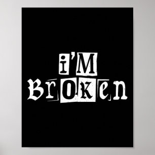 Póster Estoy bien, enfermedad invisible, conciencia de la