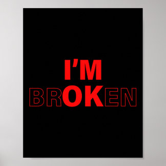 Póster Estoy Bien - Estoy Roto Enfermedad Invisible Sobre