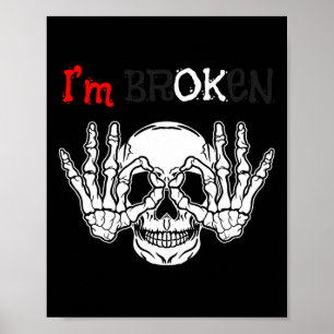 Póster Estoy bien, soy el Skel de Halloween para las enfe