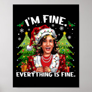 Póster Estoy bien, todo está bien, Meme Kalama Santa Chri