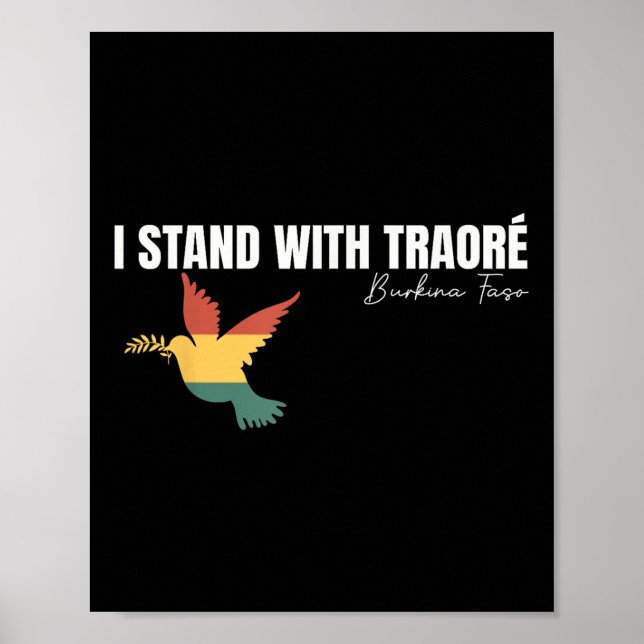 Póster Estoy con Burkina Faso-ibrahim Traoré (Frente)