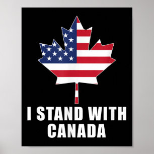 Póster Estoy con Canadá América Bandera Canadiense T-sh