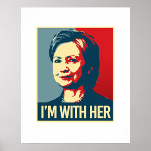 Póster estoy con hillary poster - -