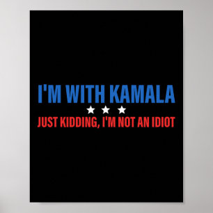 Póster Estoy con Kamala secuestrando al presidente Kamala