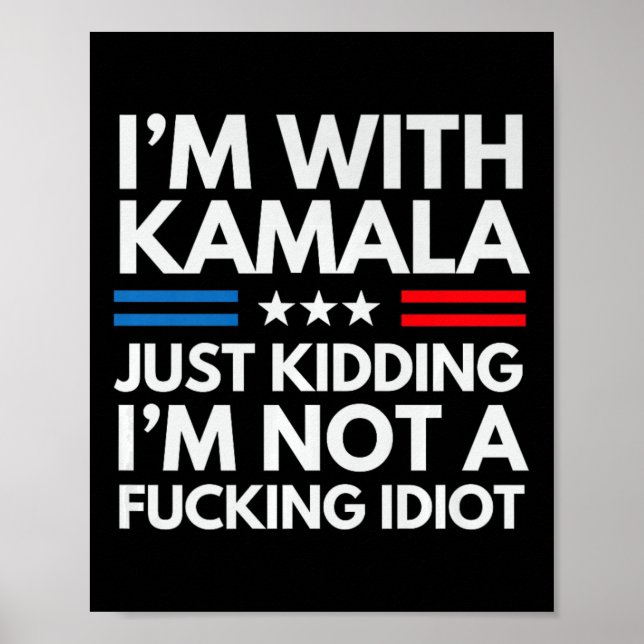 Póster Estoy con Kamala simplemente secuestrándome, no so (Frente)