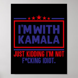 Póster Estoy con Kamala solo secuestrando a republicanos 