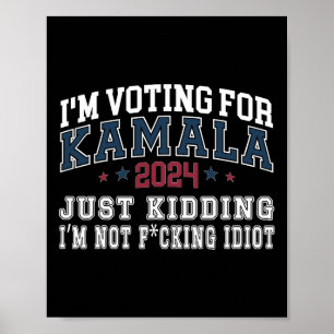 Póster Estoy con Kamala solo secuestrando no idiotas retr
