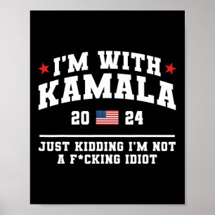 Póster Estoy con Kamala solo secuestrando un gracioso vot