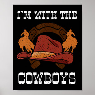 Póster Estoy con la Carreras de los Vaqueros Rrel Horseck