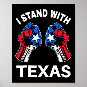 Póster Estoy con la divertida bandera de Texas en Texas O