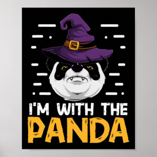 Póster Estoy con la pareja divertida Panda que coincide c
