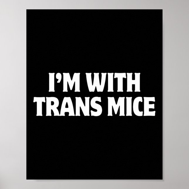 Póster Estoy con ratones trans Trump meme divertido trans (Frente)