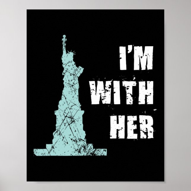 Póster Estoy con su estatua de la libertad (Frente)