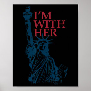 Póster Estoy con su estatua de la libertad Kamala Harris