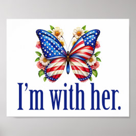 Póster Estoy con su mariposa linda Kamala Harris