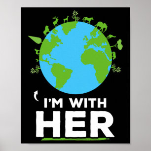 Póster Estoy con su oído para la conciencia ambiental de 