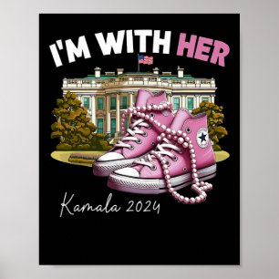 Póster Estoy con su voto de Kamala para el presidente Kam