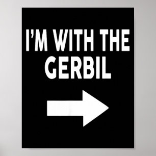 Póster Estoy con The Gerbil Halloween Gerbil