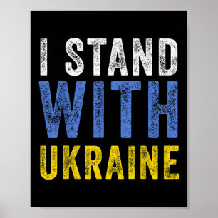 Póster Estoy con Ucrania _ Detengan a Putin Apoyo a la Gu