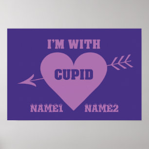 Póster ESTOY CON UN poster personalizado CUPIDO