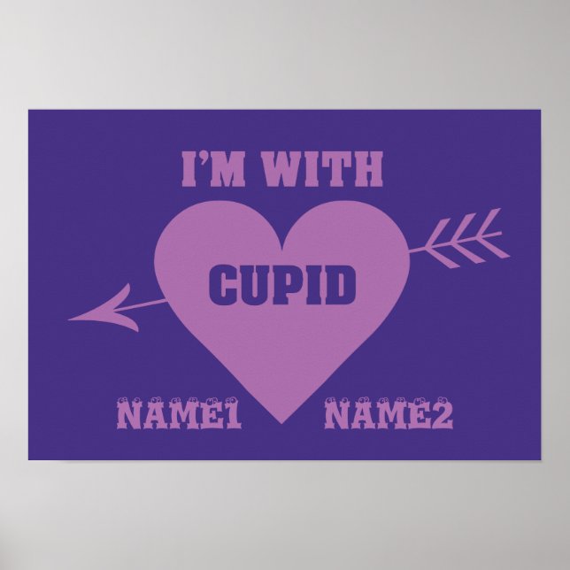 Póster ESTOY CON UN poster personalizado CUPIDO (Frente)