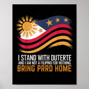 Póster Estoy De Acuerdo Con Duterte, No Soy Filipino Para