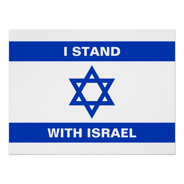Póster Estoy de acuerdo con el texto de Israel personaliz (Anverso)