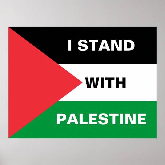 Póster Estoy de acuerdo con el texto de Palestina persona (Frente)