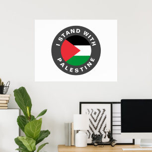 Póster Estoy de acuerdo con el texto y la bandera de Pale