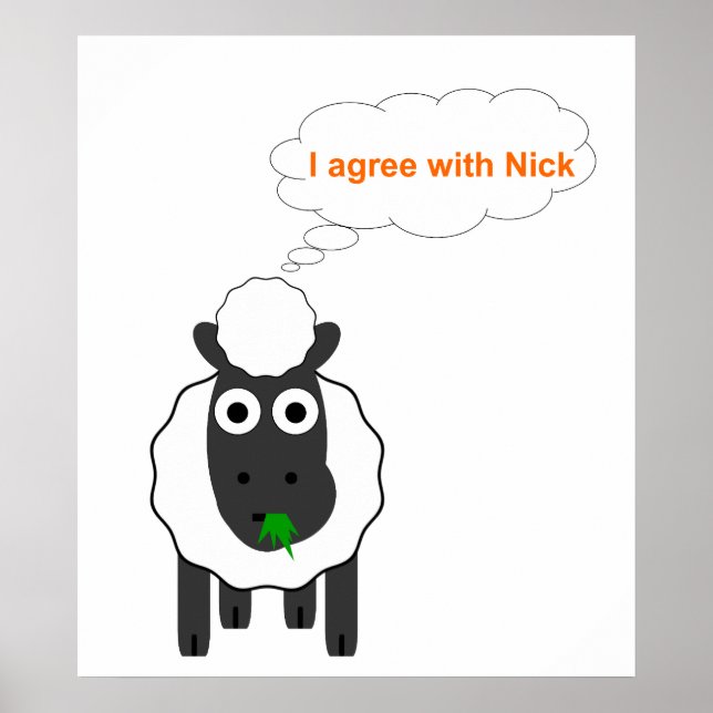 Póster Estoy De Acuerdo Con Nick ~ Elecciones Generales P (Frente)