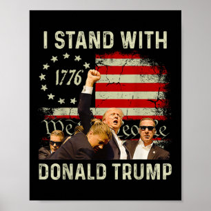 Póster Estoy de acuerdo con Trump Funny Trump 2024