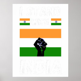 Póster Estoy de pie con la india