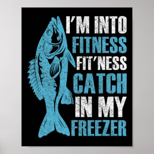 Póster Estoy en Fitness Funny pescando pescadores hombres