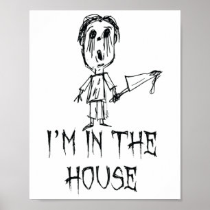 Póster Estoy en la casa Diseño de Disfraces de Halloween