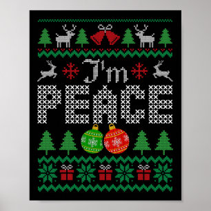 Póster Estoy en paz vengo en pareja a buscar Navidades fe