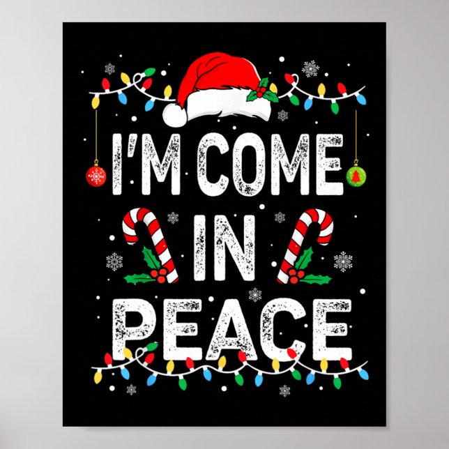 Póster Estoy en paz vengo en paz Pareja graciosa de coinc (Frente)