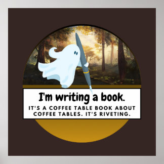 Póster Estoy escribiendo un libro: La tira cómica del esc