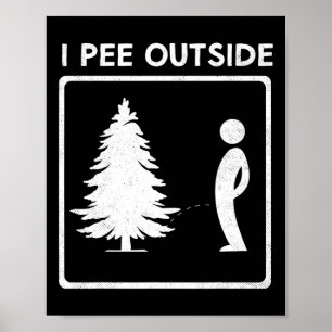 Póster Estoy Fuera De Camping Humor Rótulo Tee Camp Chist