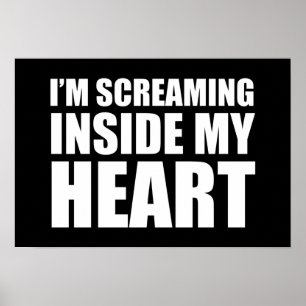 Póster Estoy gritando dentro de mi gracioso meme 2020