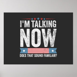 Póster Estoy hablando ahora del debate de Trump Kamala