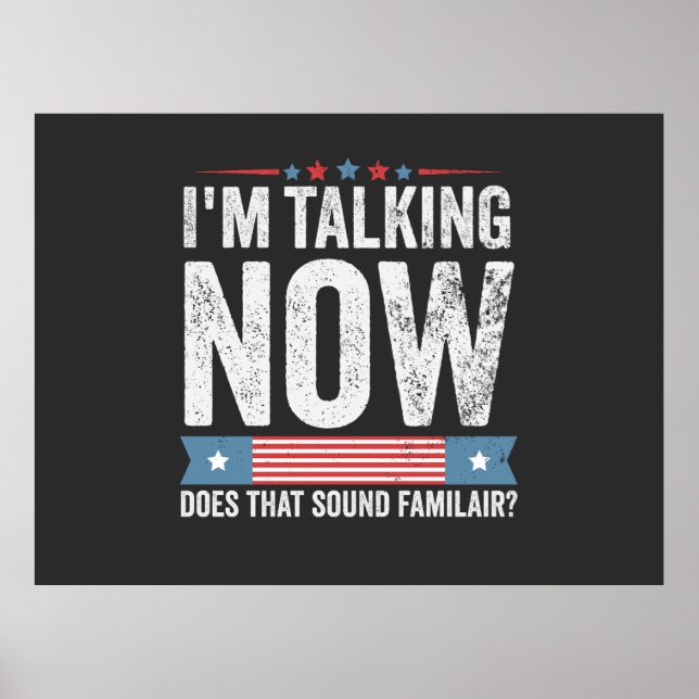 Póster Estoy hablando ahora del debate de Trump Kamala (Frente)