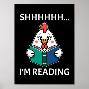 Póster Estoy leyendo un libro leyendo el amante del libro