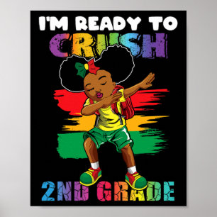 Póster Estoy listo para aplastar 2do grado chica Dabbing