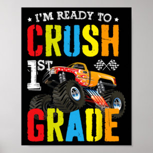 Póster Estoy Listo Para Aplastar Camiseta De Camión Monst