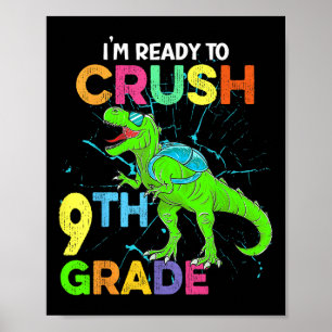 Póster Estoy Listo Para Aplastar Dinosaurio De Niños De N