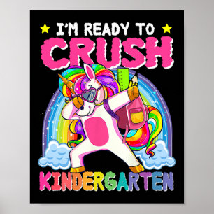 Póster Estoy listo para aplastar el primer día de unicorn